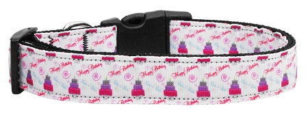 Cakes and Wishes Nylon Dog Collar XL